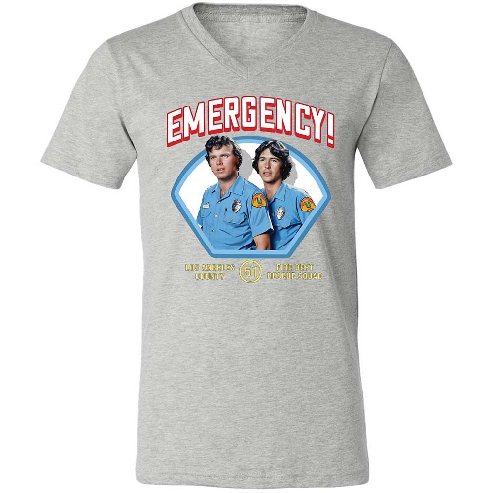 Unisex V-Neck T-Shirt - QABHDMRG - Athletic Heather - 2