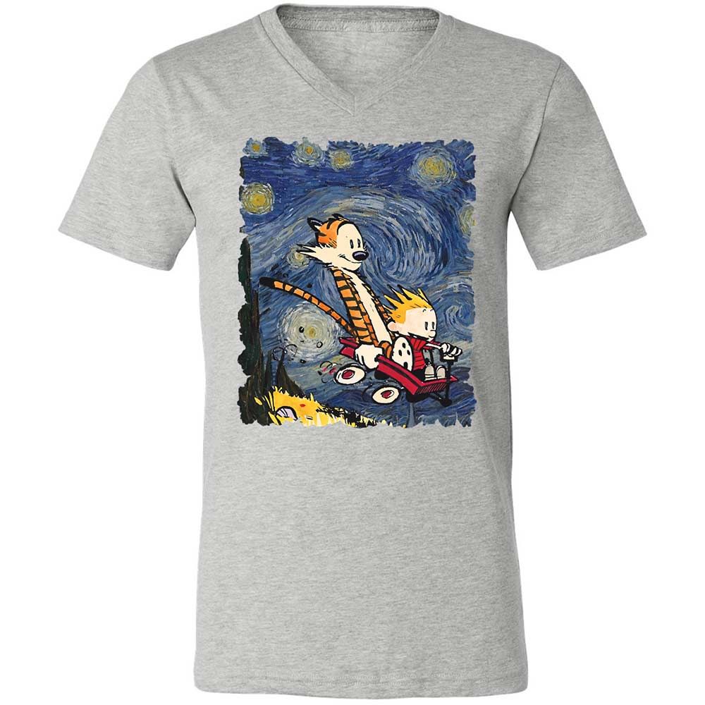 Unisex V-Neck T-Shirt - PDYASERS - Athletic Heather - 2