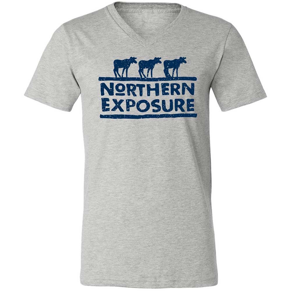 Unisex V-Neck T-Shirt - A4ZF2DLV - Athletic Heather - 2