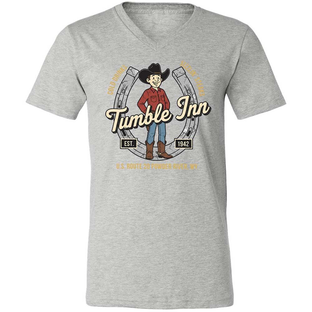 Unisex V-Neck T-Shirt - 65EF5G7D - Athletic Heather - 2