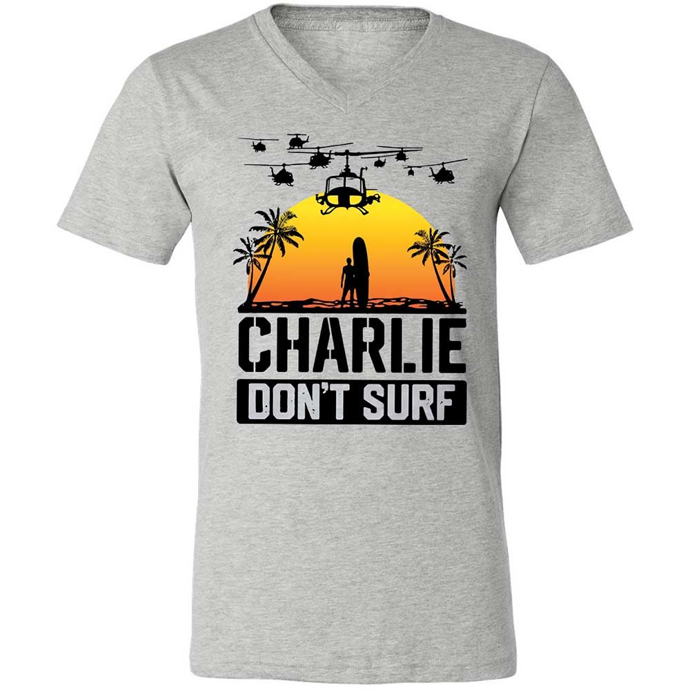 Unisex V-Neck T-Shirt - D6PE4LBV - Athletic Heather - 2