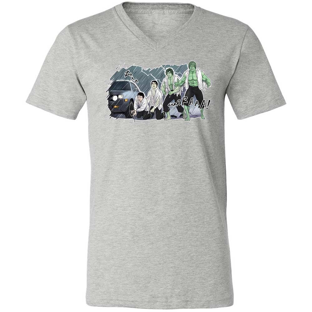 Unisex V-Neck T-Shirt - 3XU1VDUN - Athletic Heather - 2