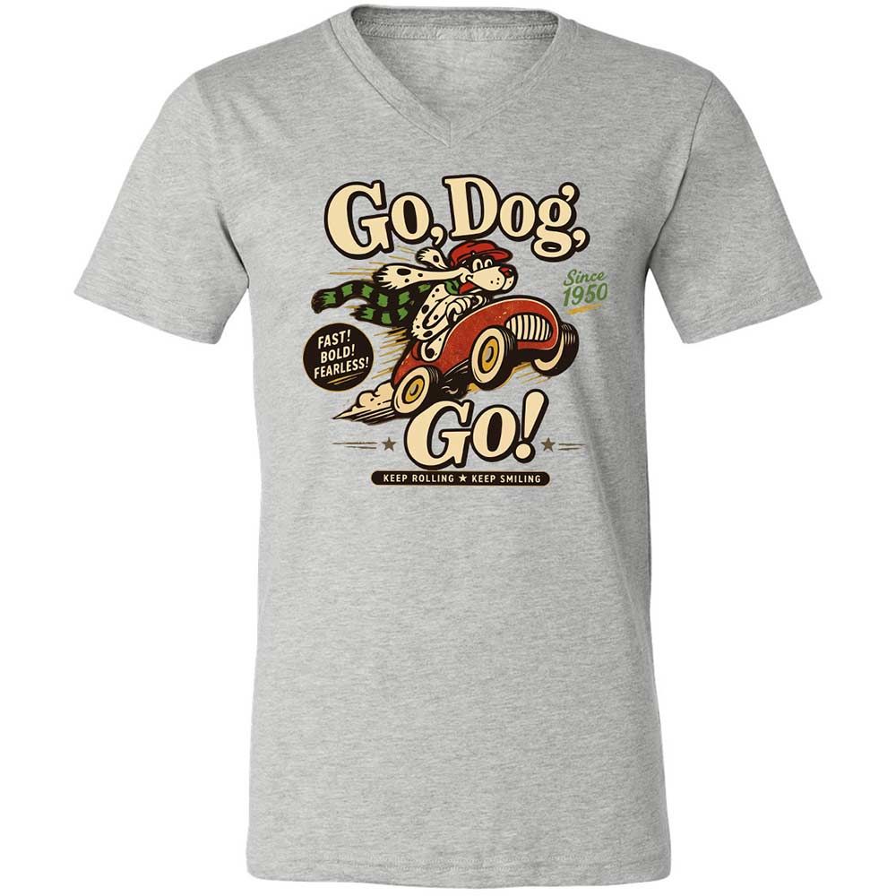 Unisex V-Neck T-Shirt - L5GDX3KP - Athletic Heather - 2