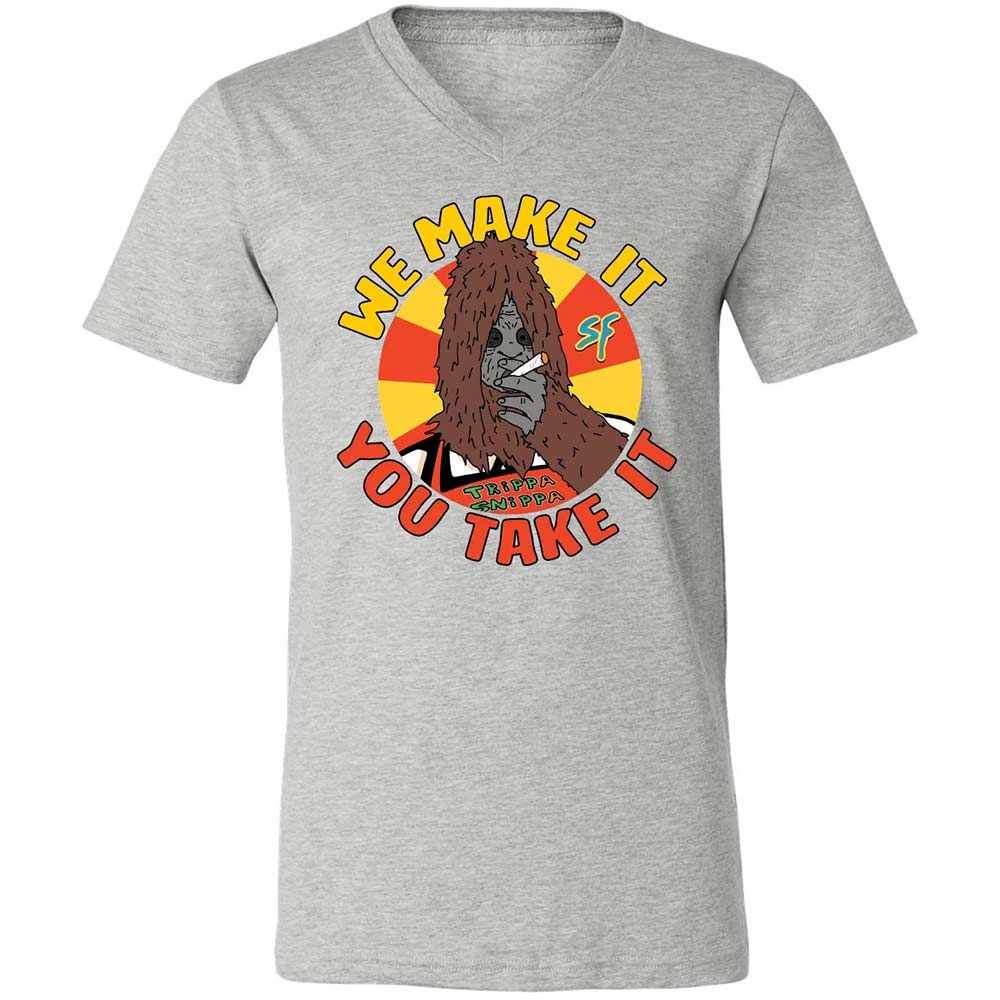 Unisex V-Neck T-Shirt - H43PUMHM - Athletic Heather - 2