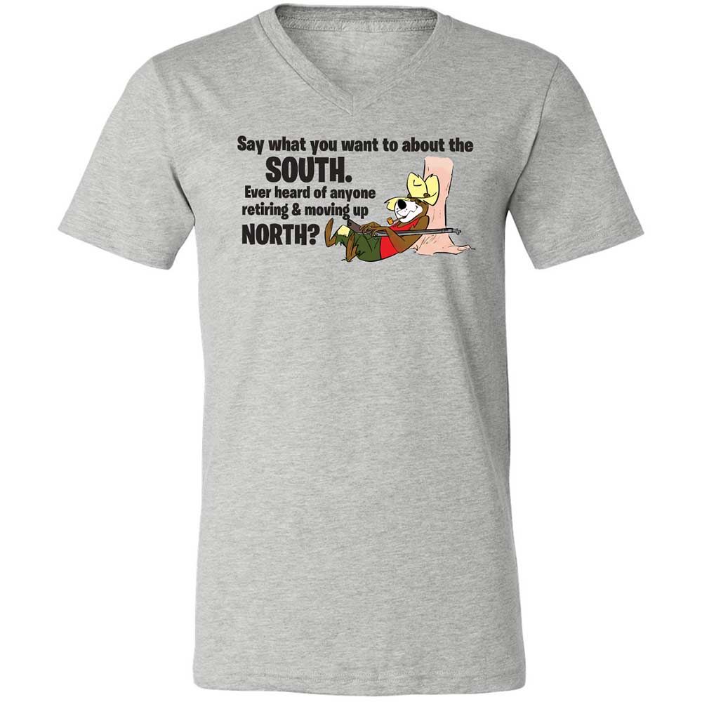 Unisex V-Neck T-Shirt - Q2PQ94JK - Athletic Heather - 2