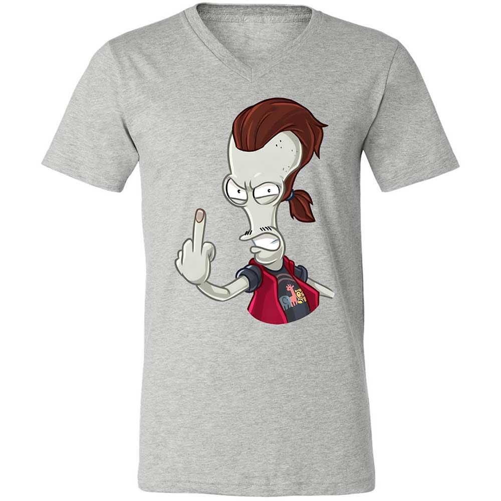 Unisex V-Neck T-Shirt - 9D53CTUE - Athletic Heather - 2