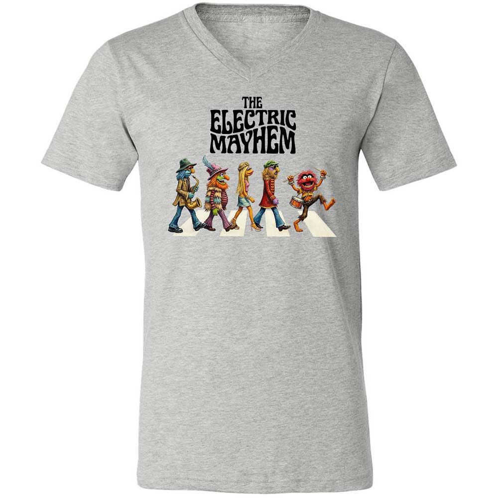 Unisex V-Neck T-Shirt - KLY8ZY8U - Athletic Heather - 2