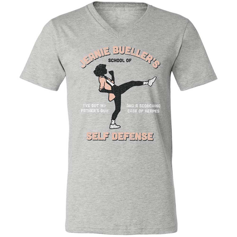 Unisex V-Neck T-Shirt - 1ZV9QU3S - Athletic Heather - 2