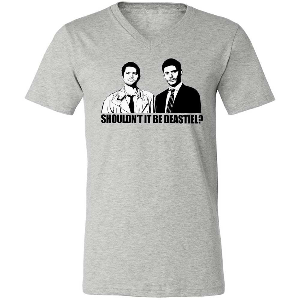 Unisex V-Neck T-Shirt - 67J8GAV5 - Athletic Heather - 2