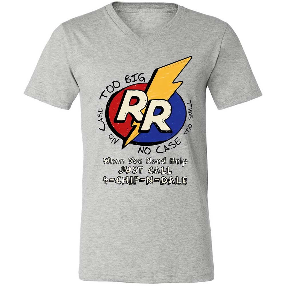 Unisex V-Neck T-Shirt - ABFAP6XQ - Athletic Heather - 2