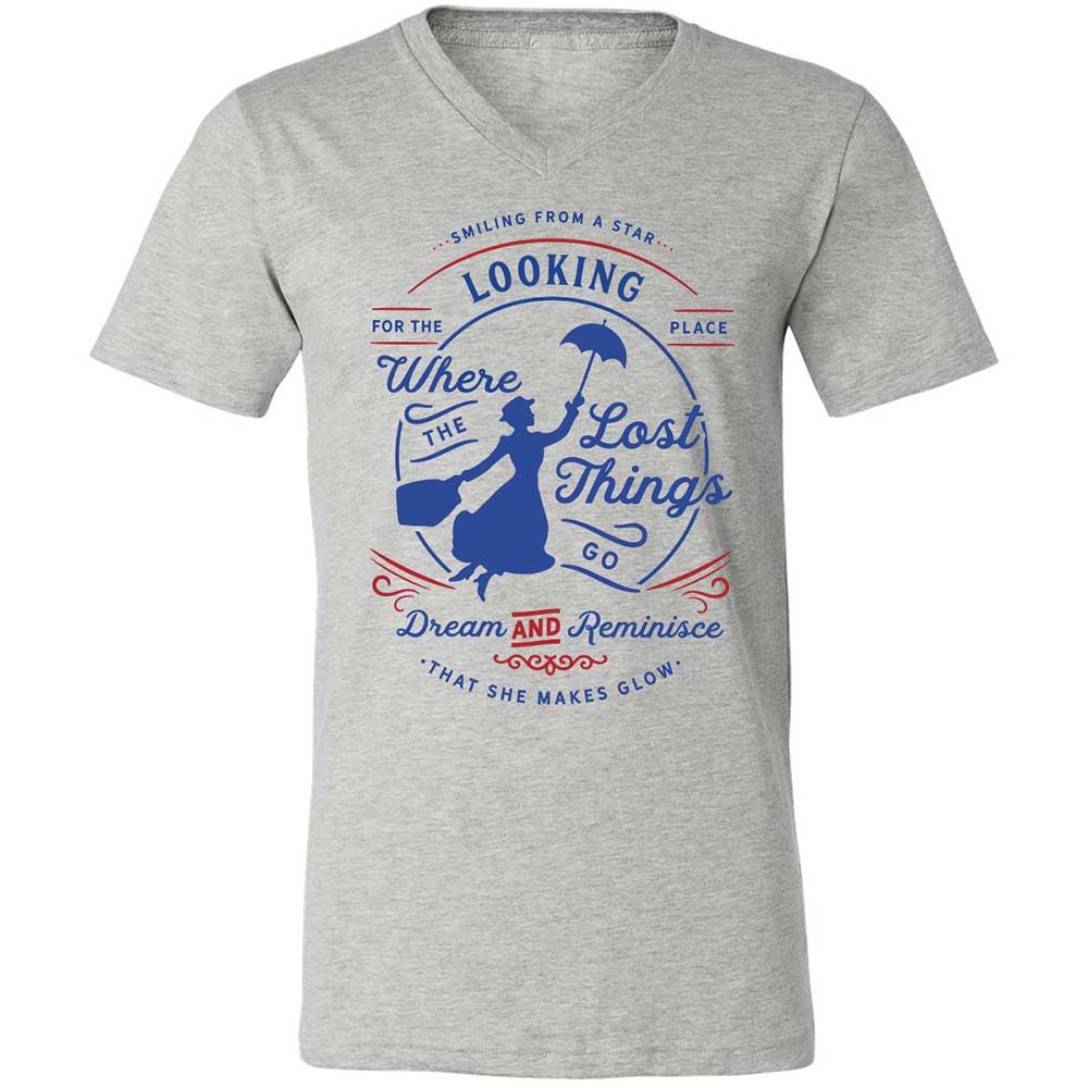 Unisex V-Neck T-Shirt - JJDKJW57 - Athletic Heather - 2