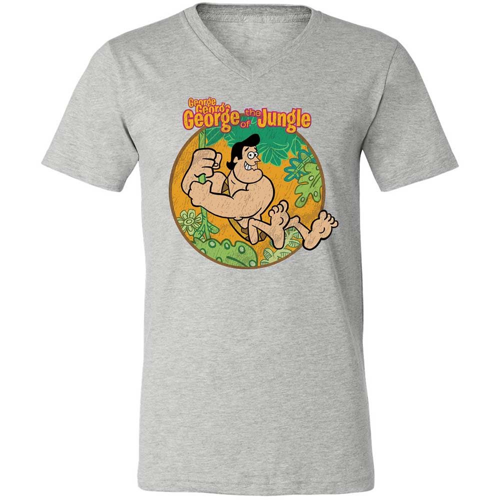 Unisex V-Neck T-Shirt - CK6KDF6D - Athletic Heather - 2