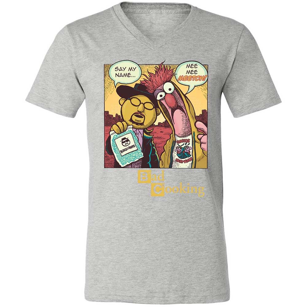 Unisex V-Neck T-Shirt - S8NCHHR7 - Athletic Heather - 2
