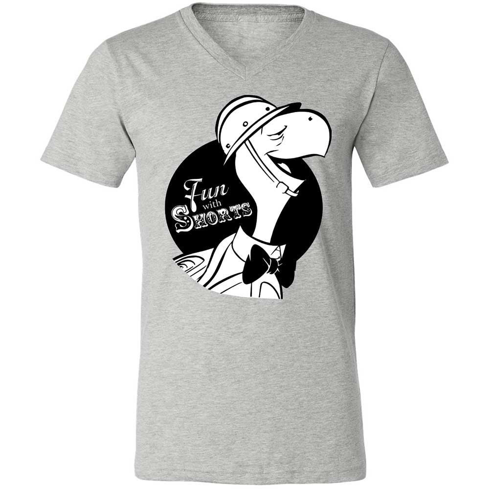 Unisex V-Neck T-Shirt - D68B4ZT9 - Athletic Heather - 2