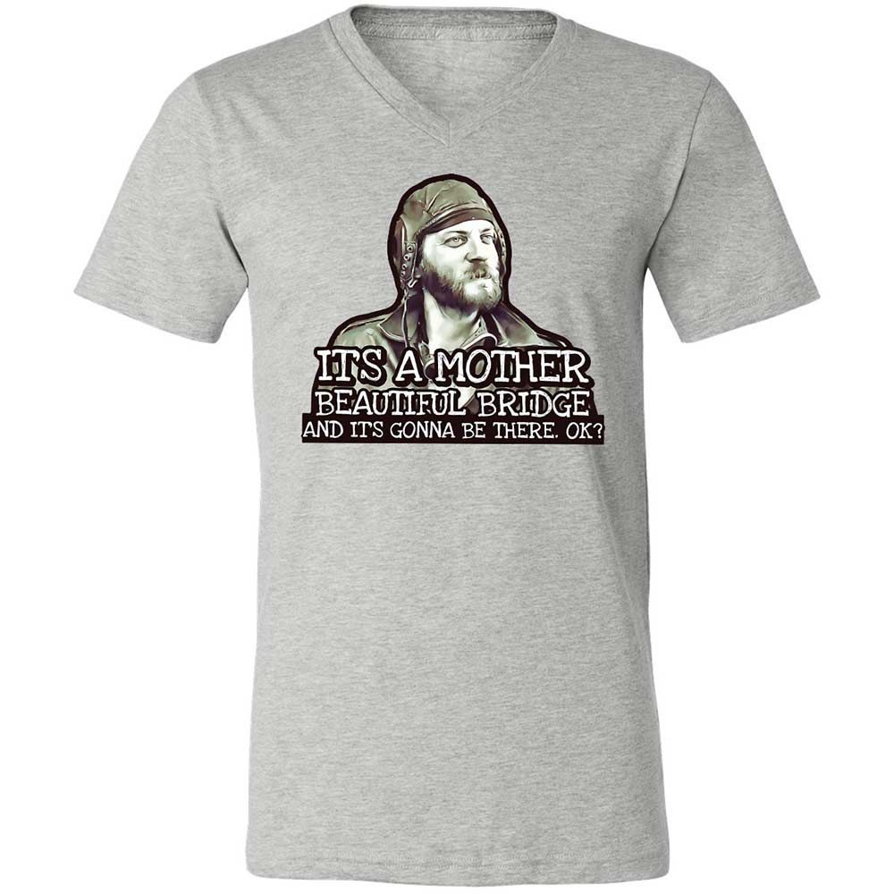 Unisex V-Neck T-Shirt - SF9JU4QY - Athletic Heather - 2