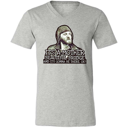 Unisex V-Neck T-Shirt - SF9JU4QY - Athletic Heather - 2