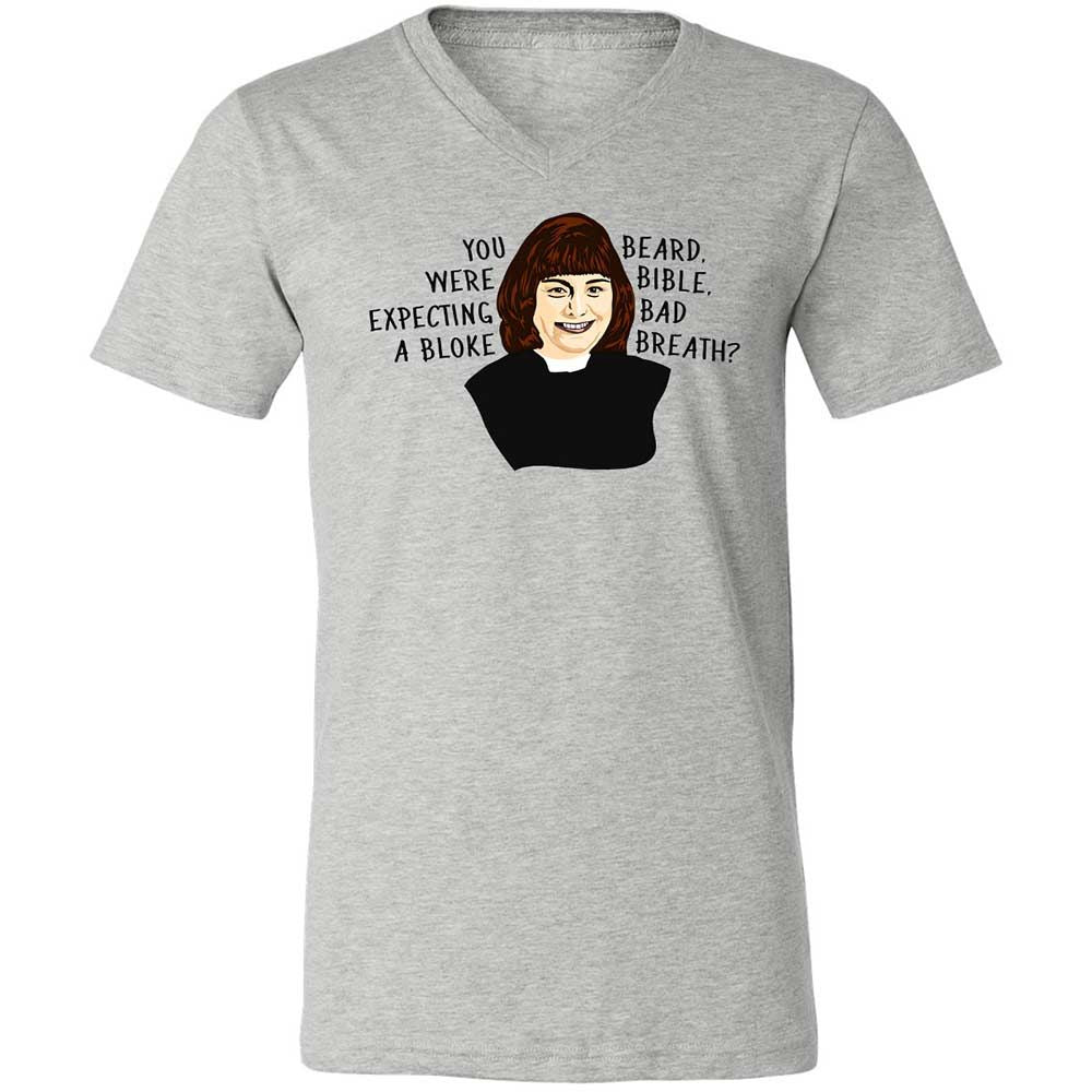 Unisex V-Neck T-Shirt - ZQ4ULL2D - Athletic Heather - 2