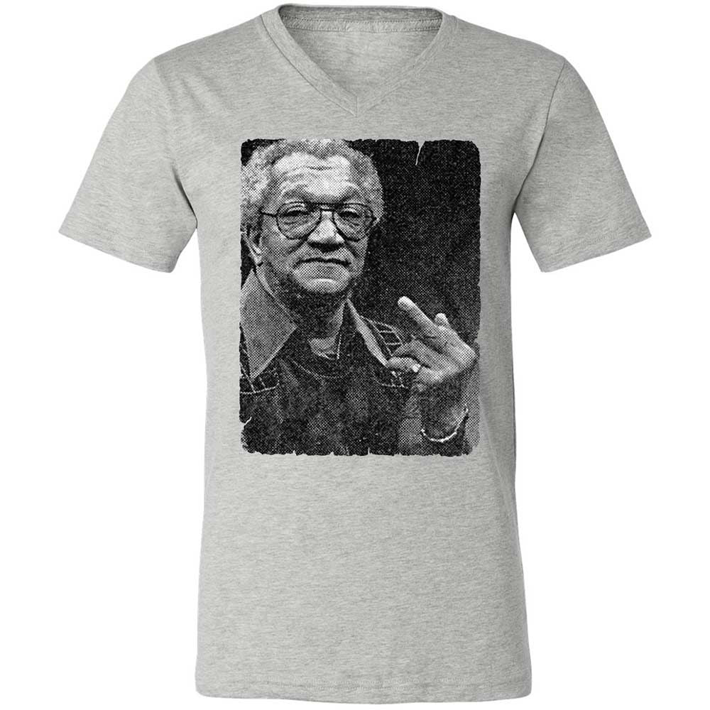 Unisex V-Neck T-Shirt - QSYYE7NS - Athletic Heather - 2