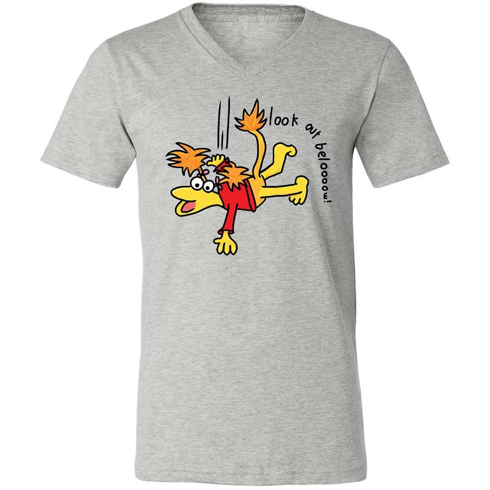 Unisex V-Neck T-Shirt - AL9FUKSR - Athletic Heather - 2