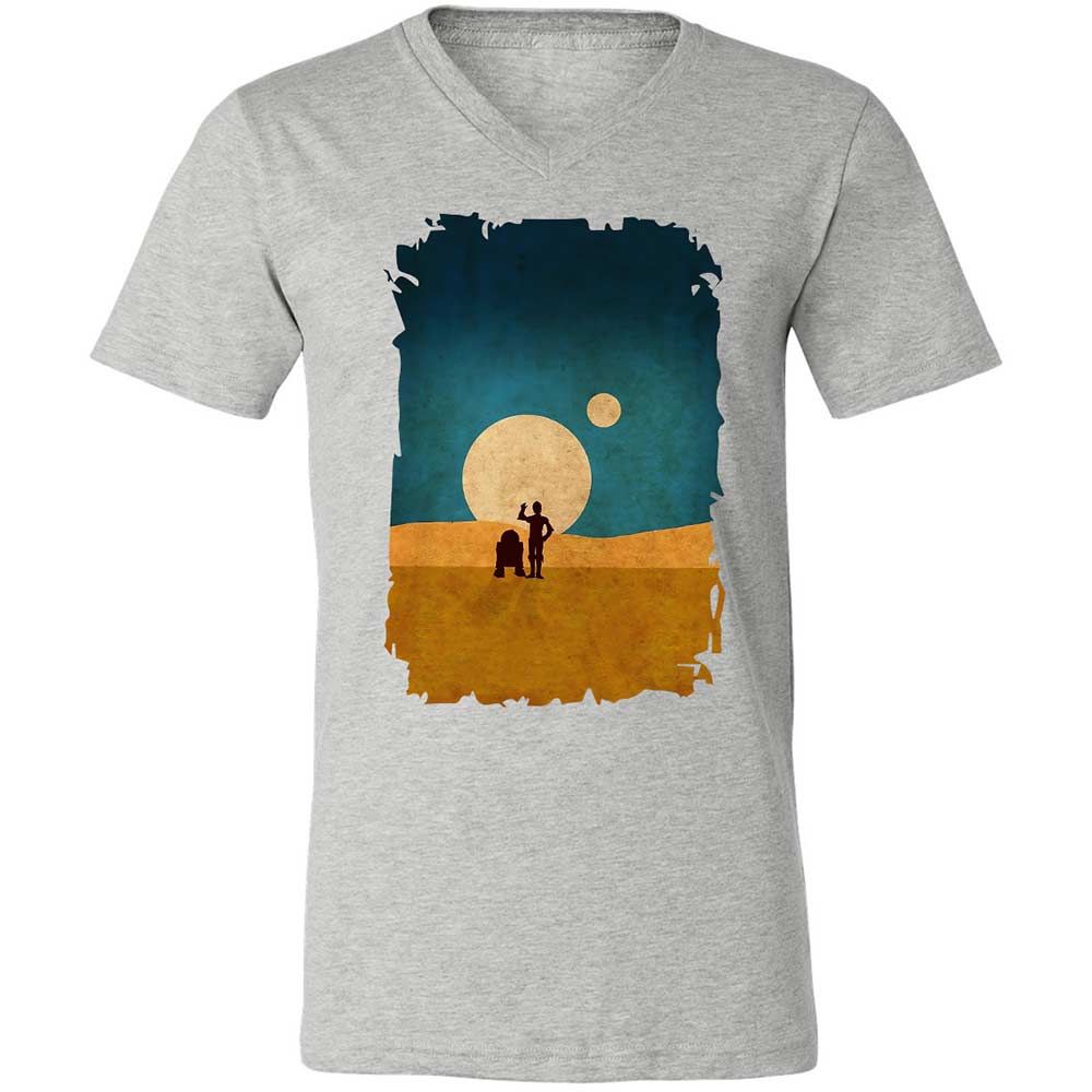 Droids In The Dunes - Athletic Heather - 2