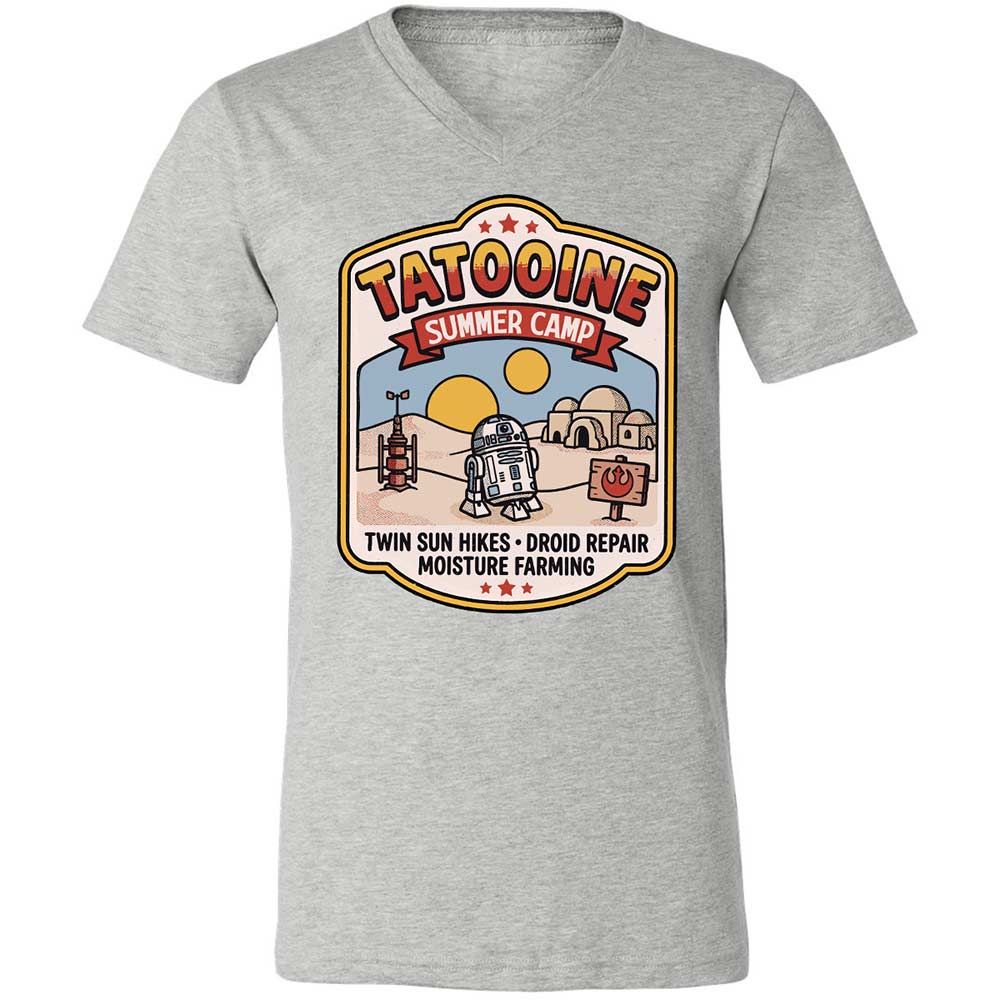 Unisex V-Neck T-Shirt - DC97NUJE - Athletic Heather - 2