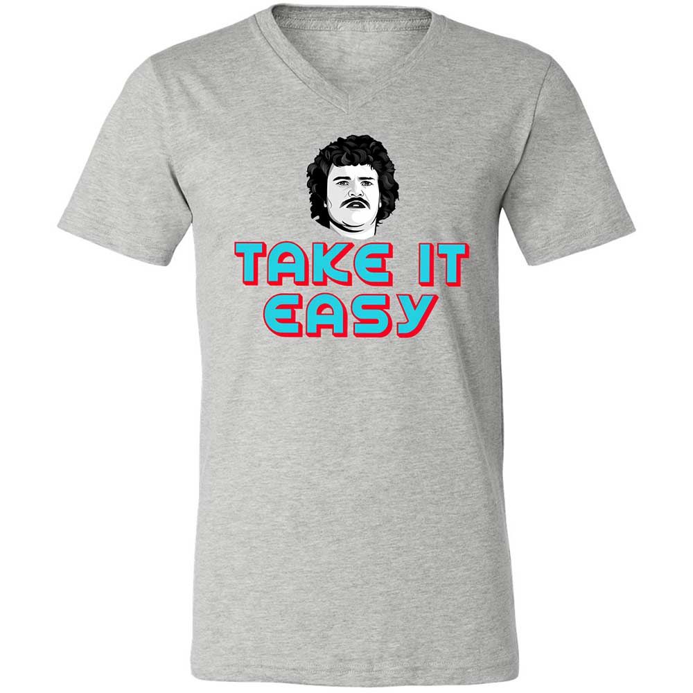 Unisex V-Neck T-Shirt - RJEEG3Y9 - Athletic Heather - 2