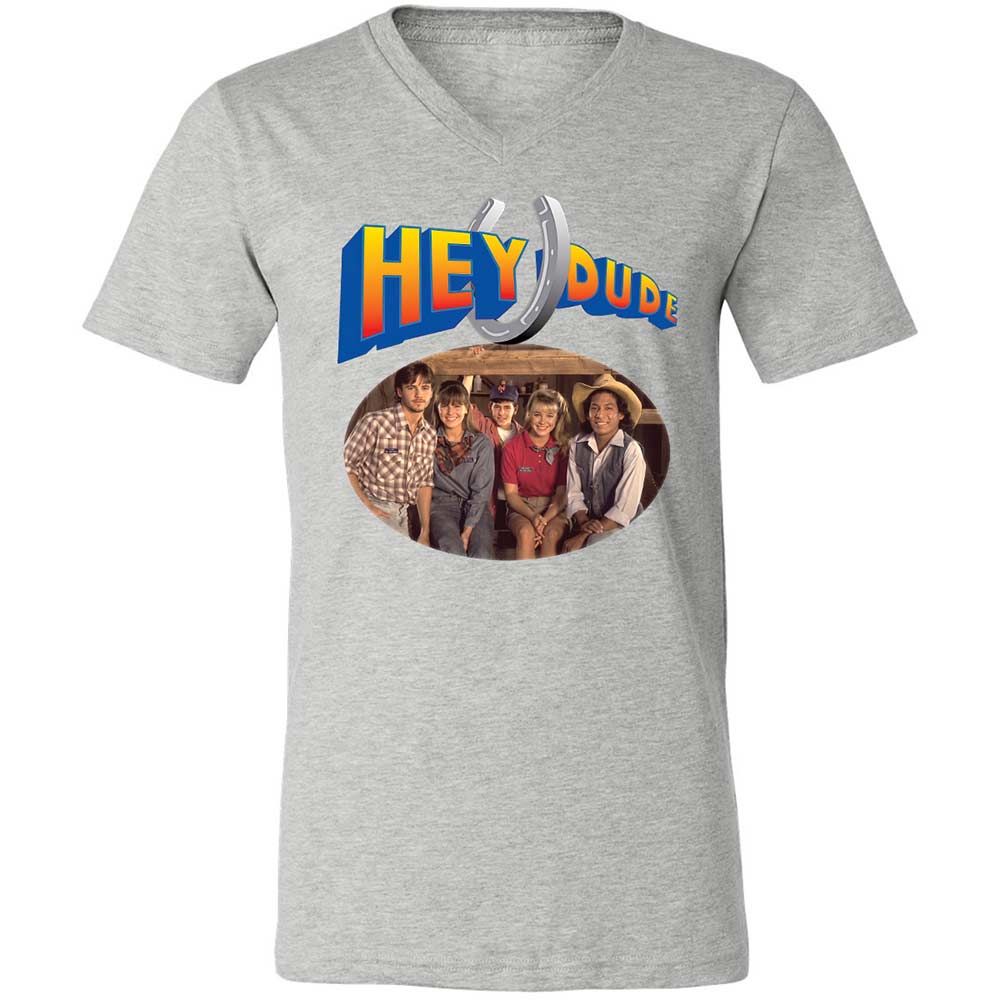 Unisex V-Neck T-Shirt - E2D4SL45 - Athletic Heather - 2