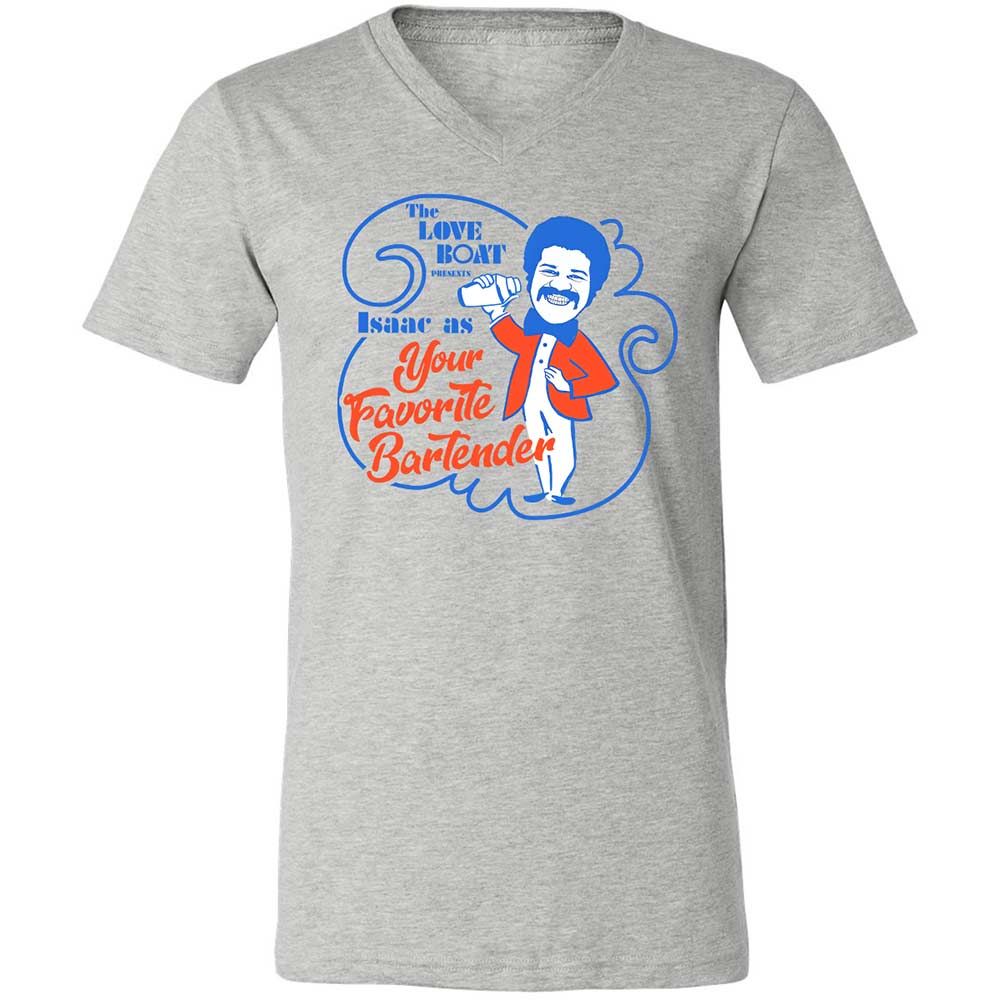 Unisex V-Neck T-Shirt - UEEKNUDB - Athletic Heather - 2