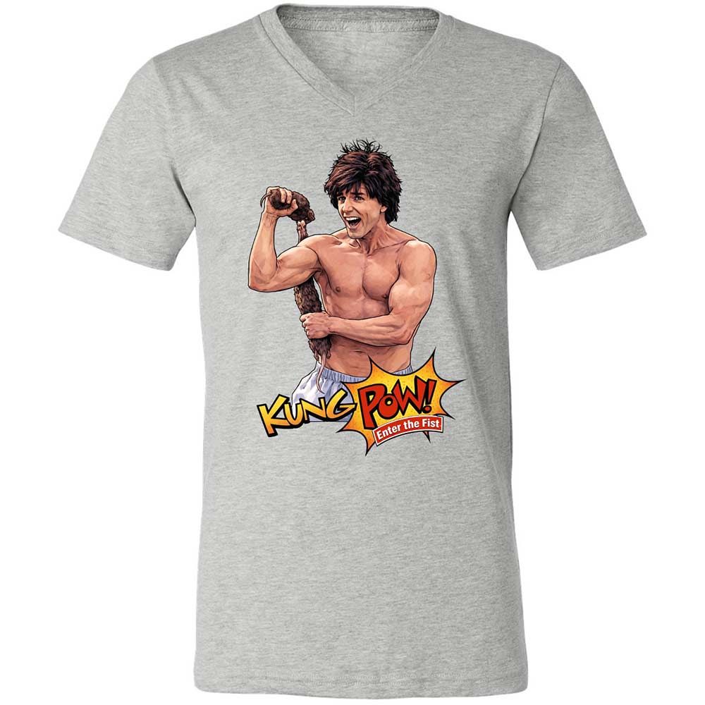 Unisex V-Neck T-Shirt - 64Z6JHMP - Athletic Heather - 2