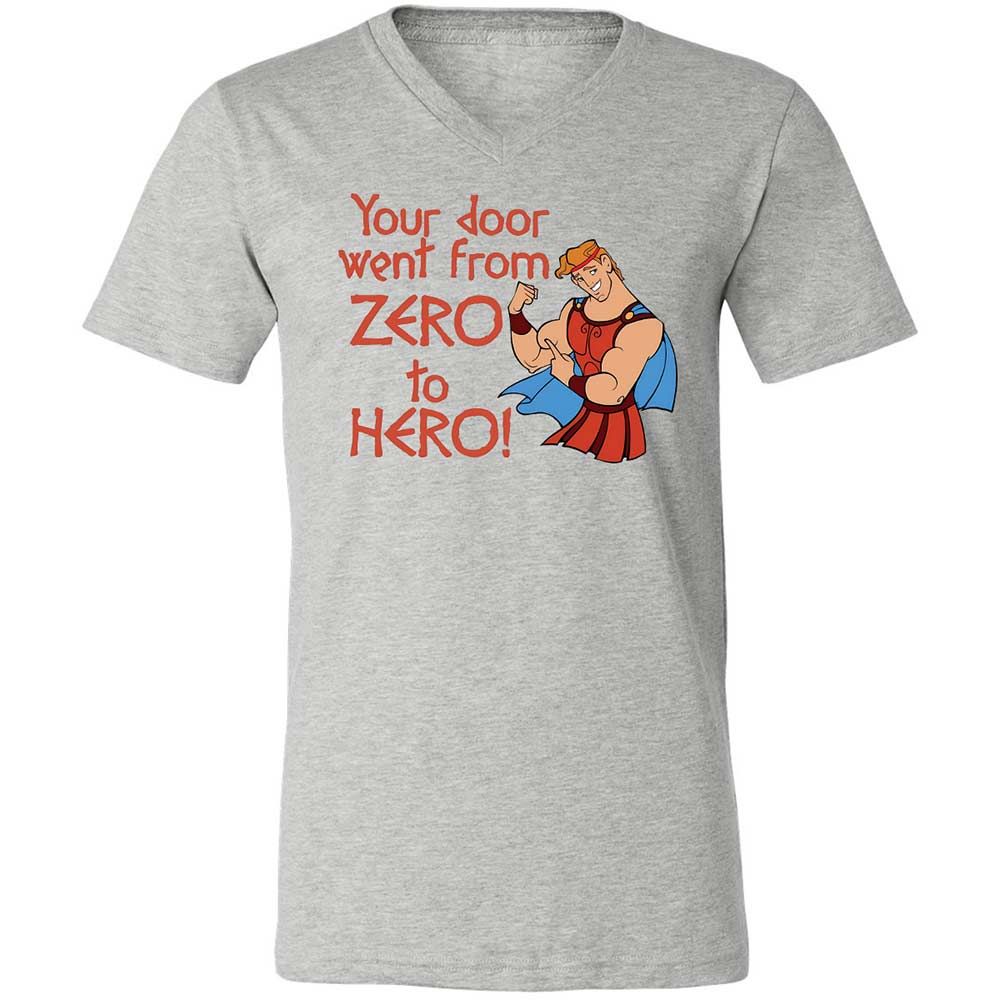 Unisex V-Neck T-Shirt - Q7UF636K - Athletic Heather - 2