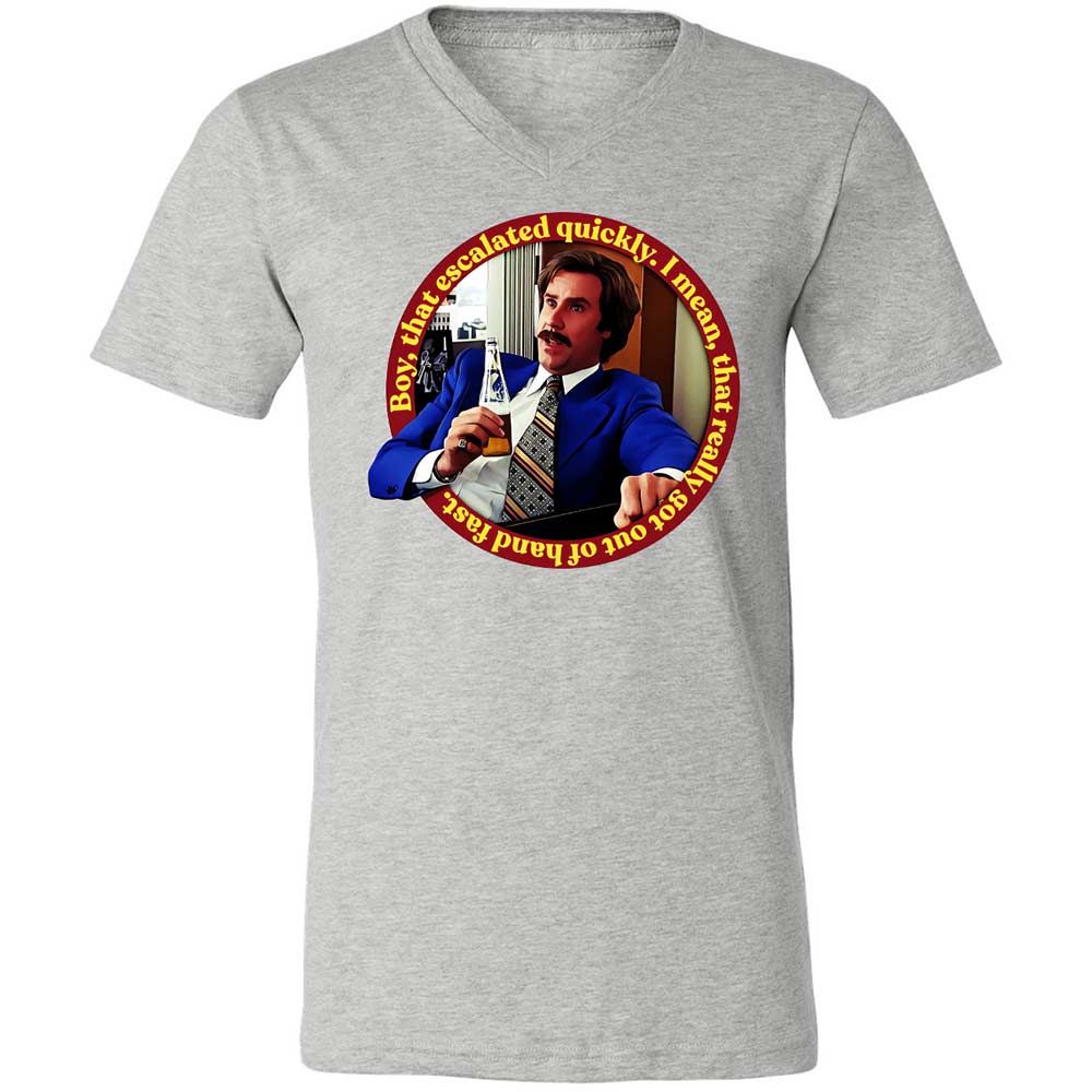 Unisex V-Neck T-Shirt - HZVBRTN8 - Athletic Heather - 2