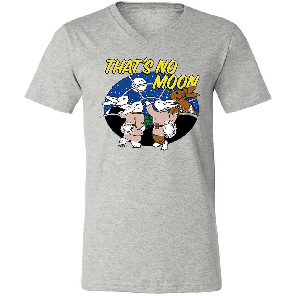 Unisex V-Neck T-Shirt - White - Athletic Heather - 2