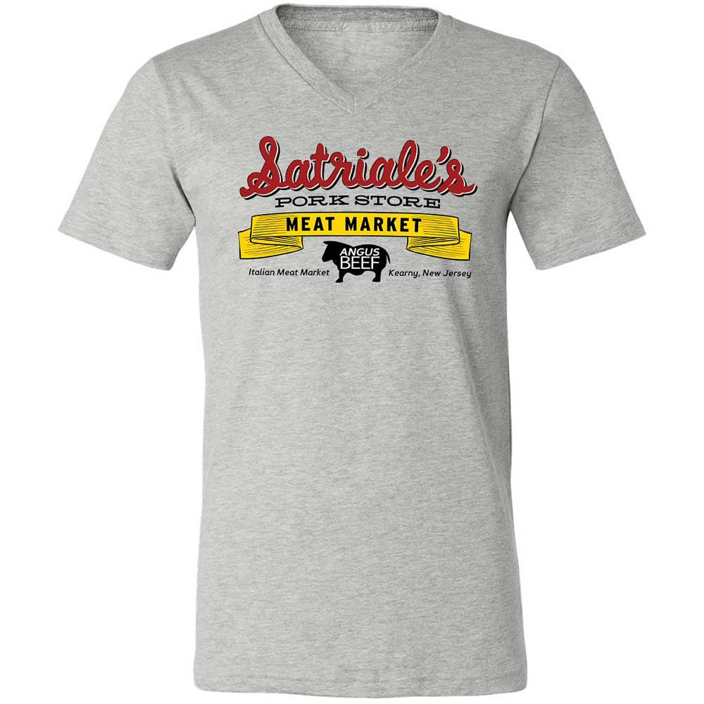 Unisex V-Neck T-Shirt - 7YVHJUXG - Athletic Heather - 2