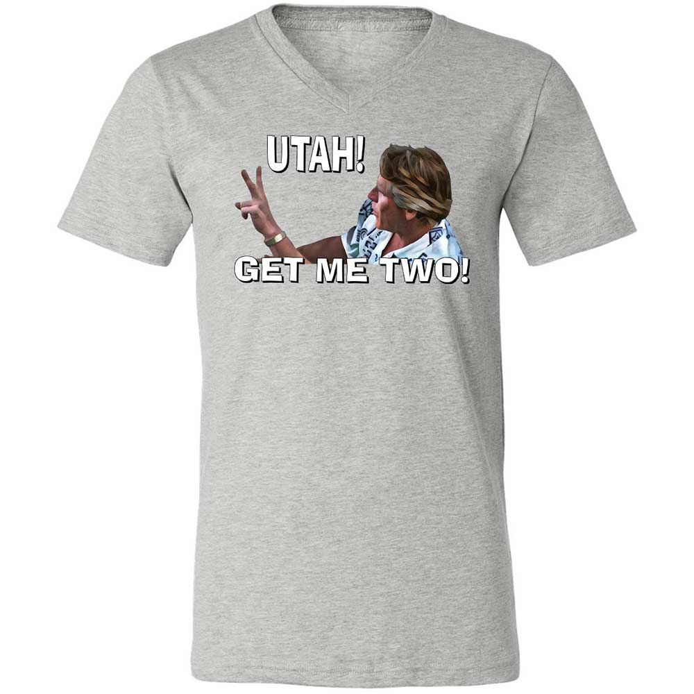 Unisex V-Neck T-Shirt - 4696MLQE - Athletic Heather - 2