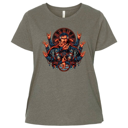 Ladies Curvy Jersey - ABQJ4VFD - Bamboo Blackout - 2