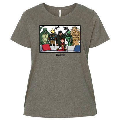 Ladies Curvy Jersey - YW68JHQE - Bamboo Blackout - 2