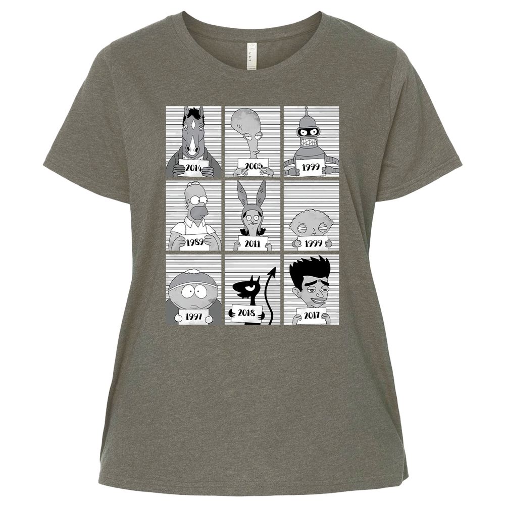 Ladies Curvy Jersey - 3JNDMLU2 - Bamboo Blackout - 2