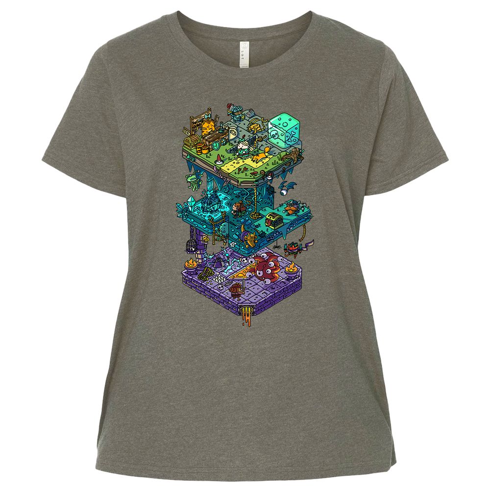 Ladies Curvy Jersey - AAHEV4QY - Bamboo Blackout - 2