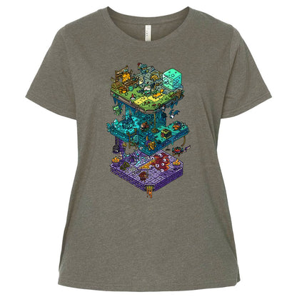 Ladies Curvy Jersey - AAHEV4QY - Bamboo Blackout - 2