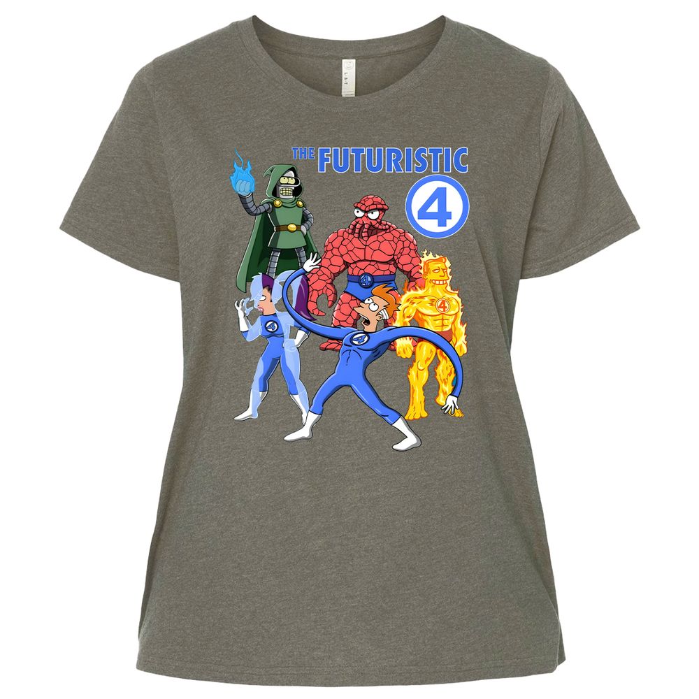 Ladies Curvy Jersey - QGUVMB67 - Bamboo Blackout - 2