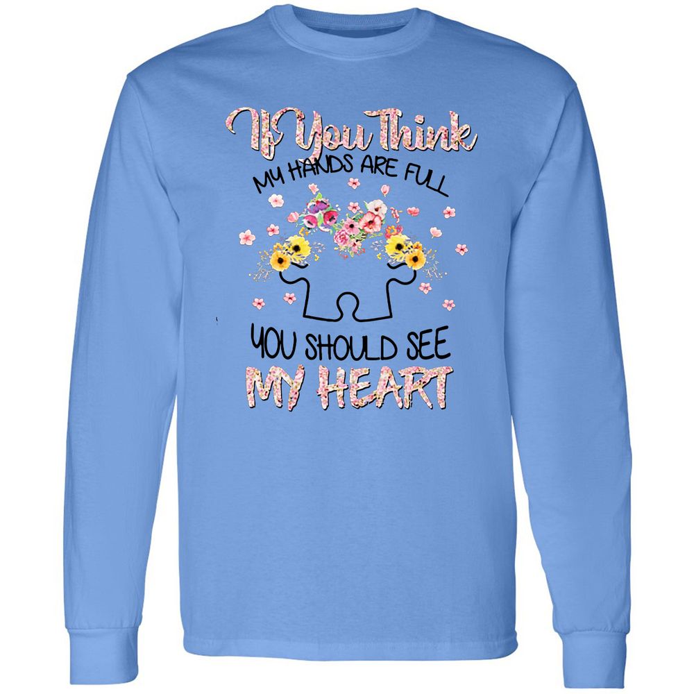 Long Sleeve T-Shirt - Q9BWWUS4 - Carolina Blue - 2