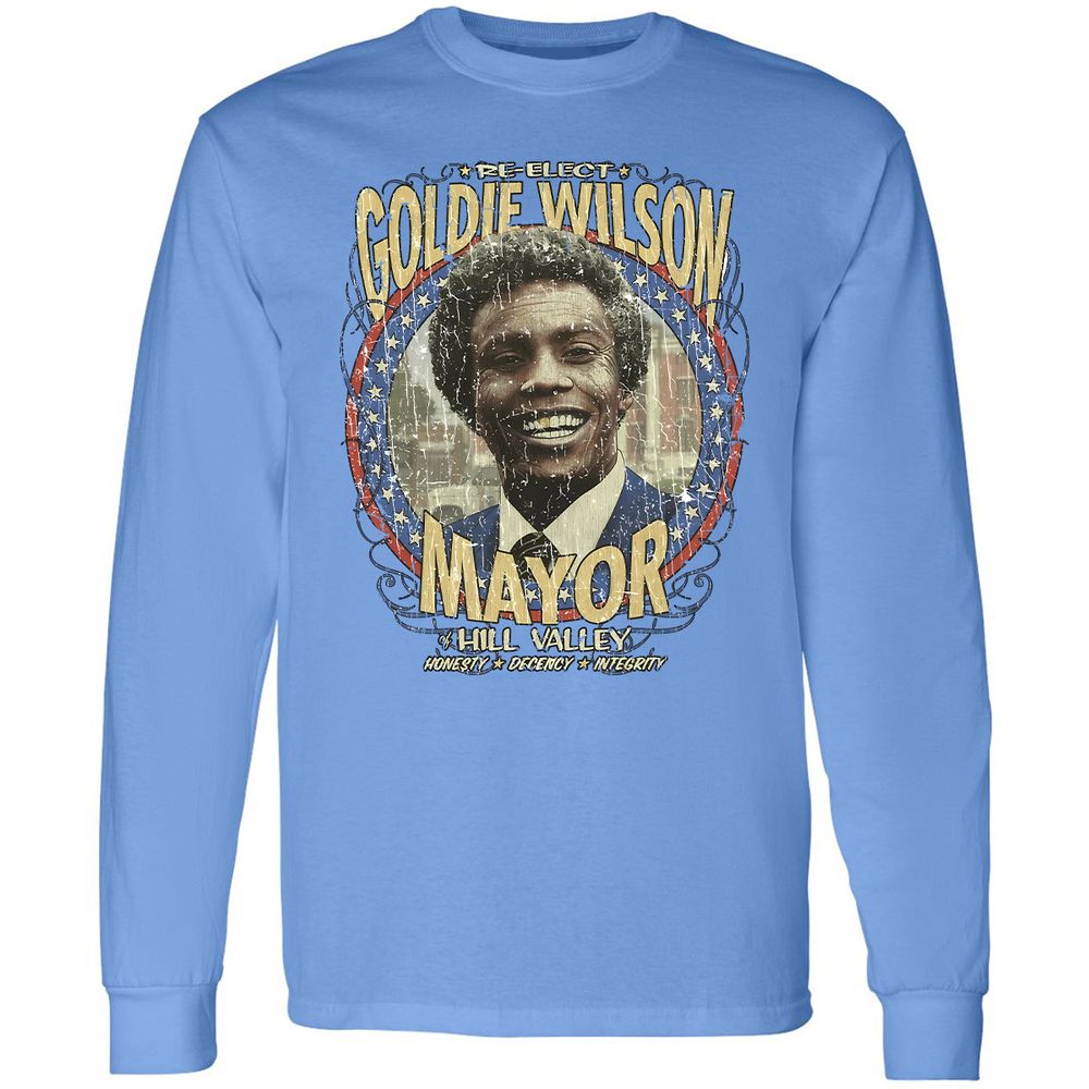 Re-Elect Mayor Goldie Wilson - Carolina Blue - 2