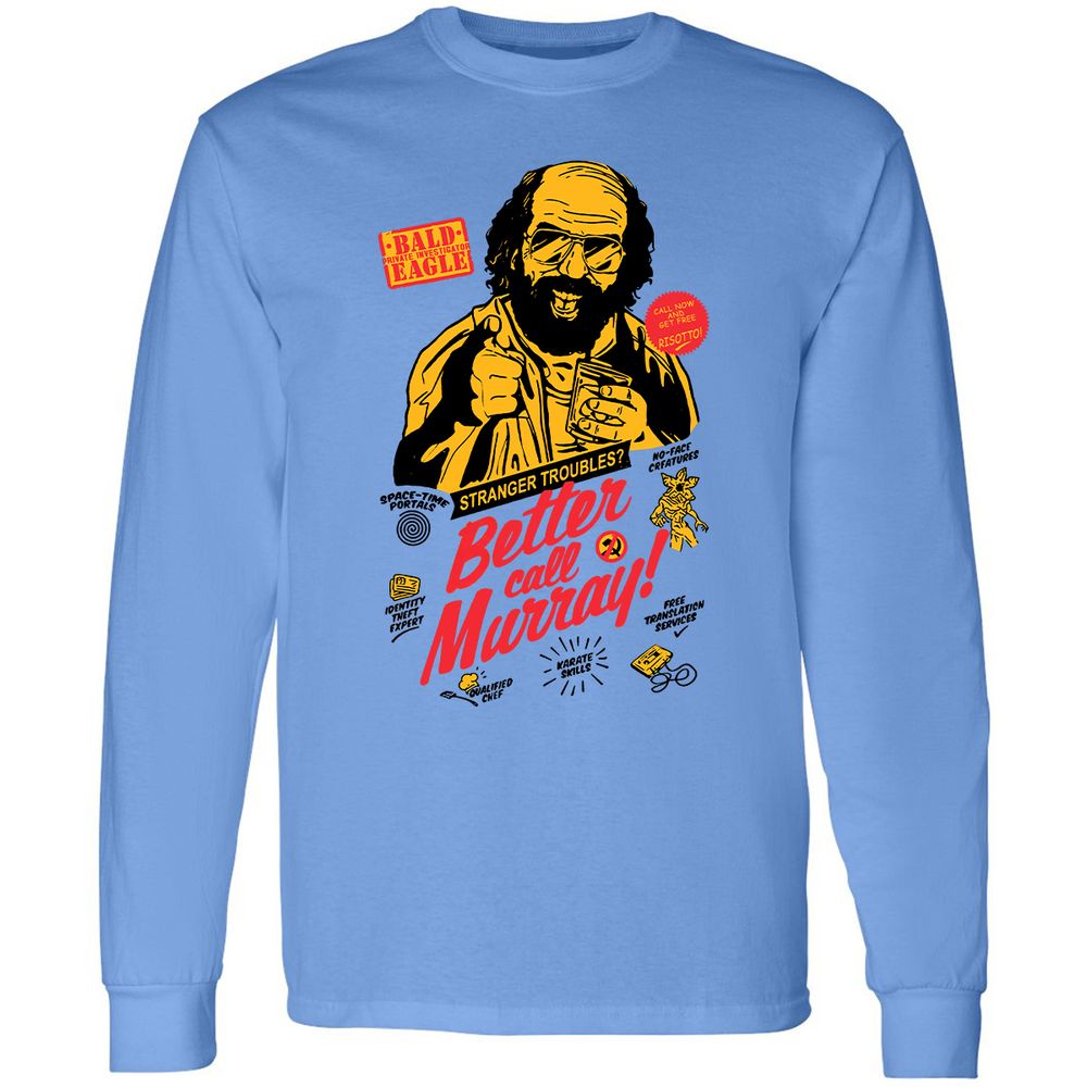 Long Sleeve T-Shirt - MANETHUU - Carolina Blue - 2