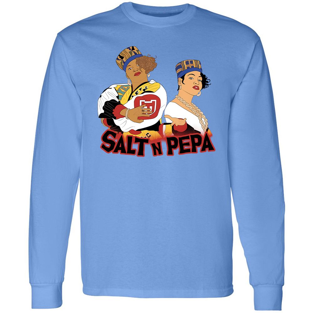 Long Sleeve T-Shirt - White - Carolina Blue - 2
