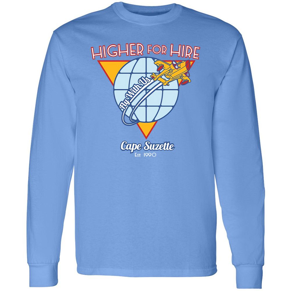 Long Sleeve T-Shirt - HYNJQ89R - Carolina Blue - 2