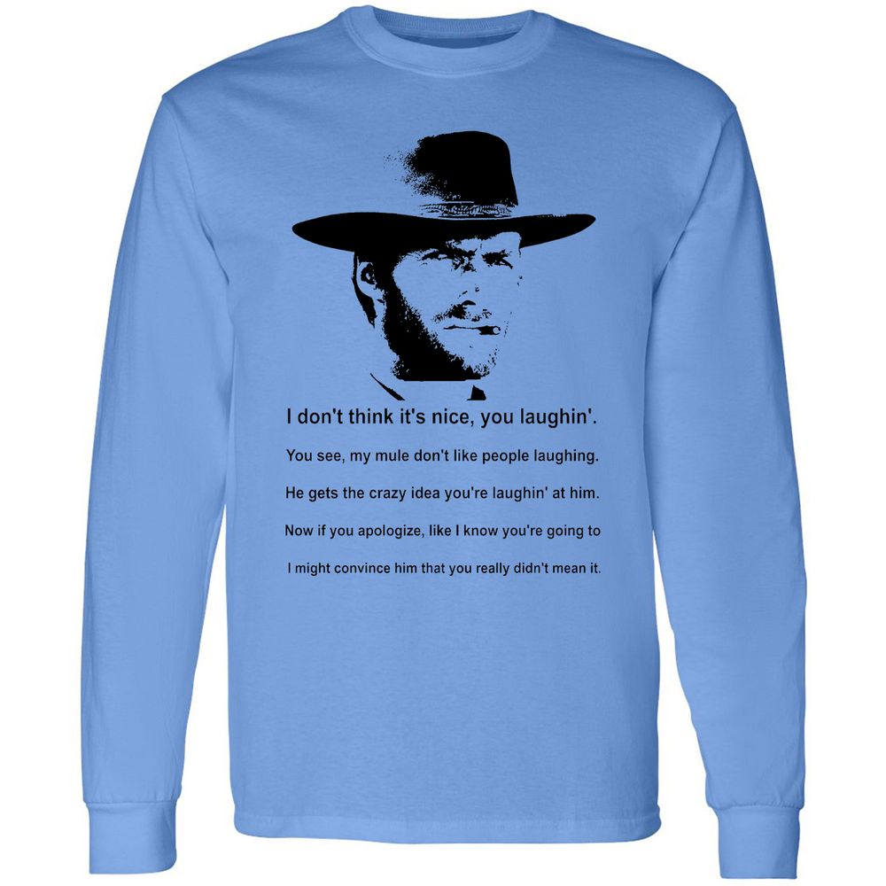 Clint Eastwood Mule Quote - Carolina Blue - 2