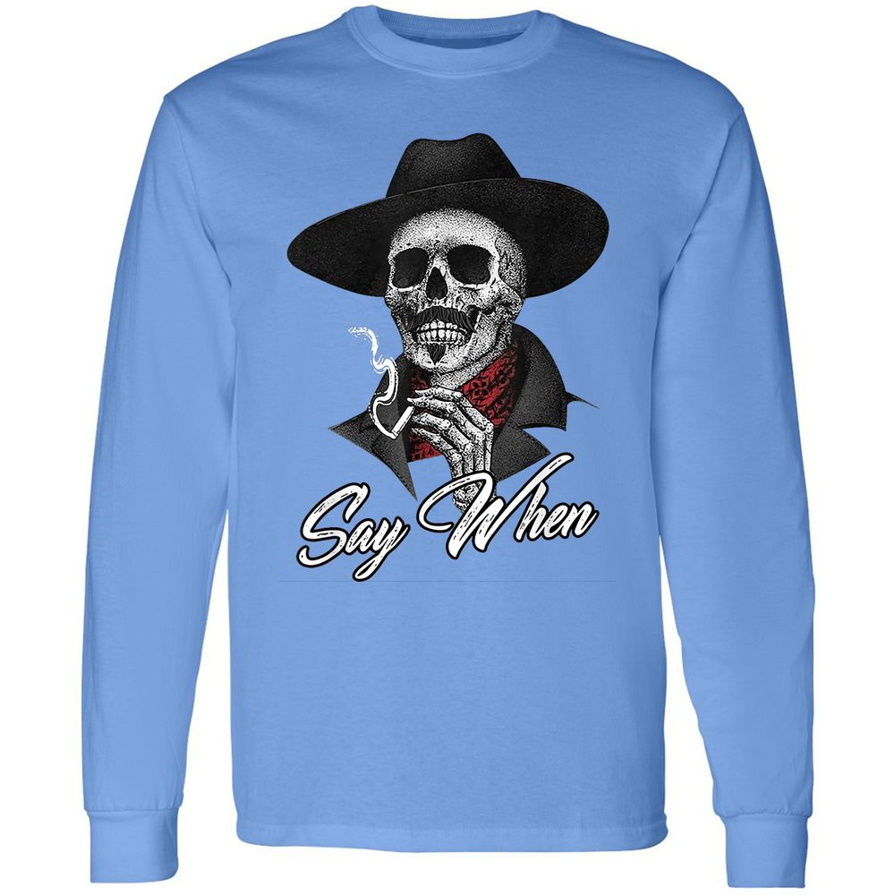 Long Sleeve T-Shirt - 46QYBKAG - Carolina Blue - 2