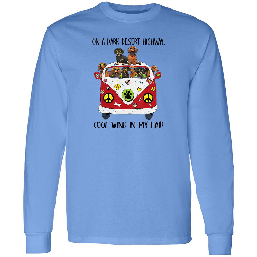 Long Sleeve T-Shirt - YHVC1FNU - Carolina Blue - 2