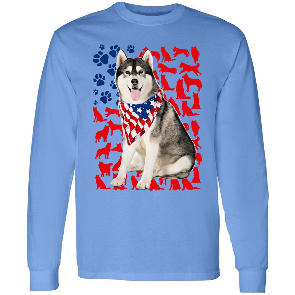 Long Sleeve T-Shirt - GG1JBGYU - Carolina Blue - 2