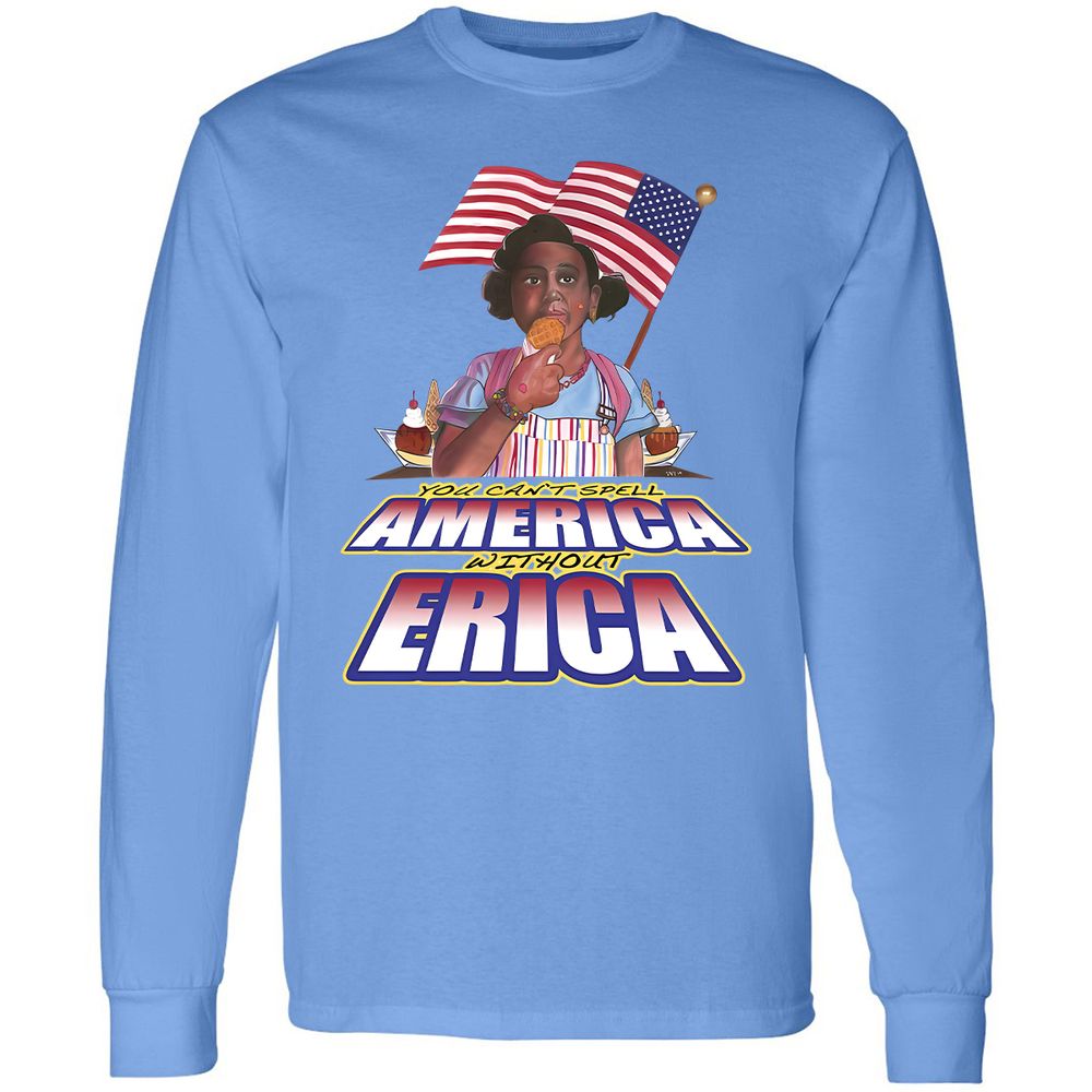 Long Sleeve T-Shirt - WXBU91QL - Carolina Blue - 2